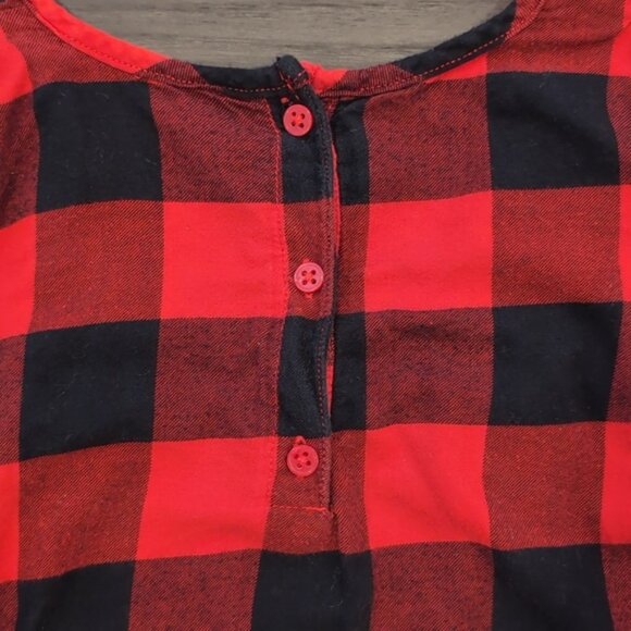 Carters Buffalo Plaid Top Flare Long Sleeve Winter Holiday Christmas - Picture 7 of 10